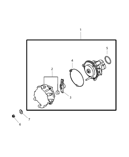 2003 Dodge Stratus Distributor Cap Diagram for MD619613