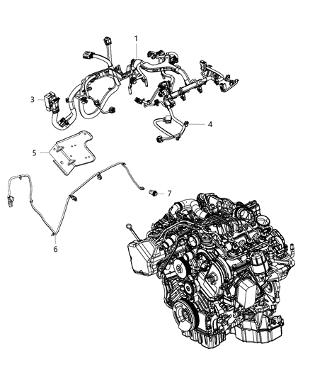 2017 Ram 1500 Heater Engine Block Diagram for 56044738AA