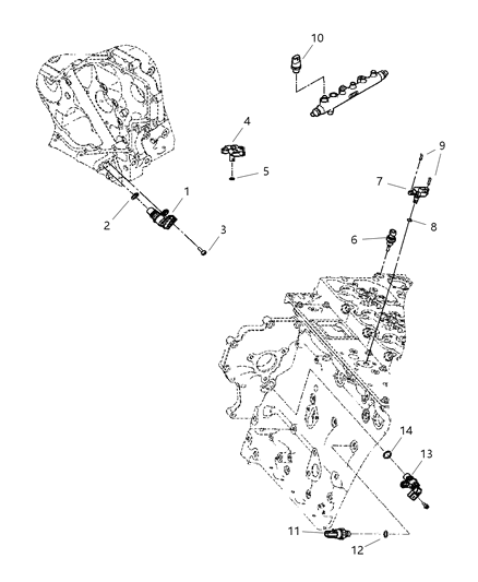 2005 Dodge Ram 2500 Map Sensor Diagram for 53032749AC