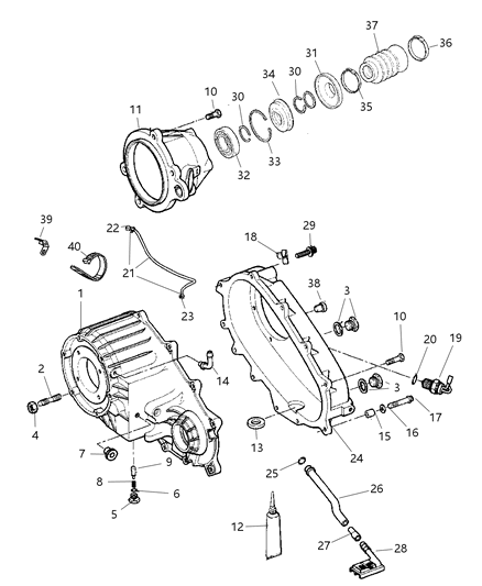 2004 Jeep Liberty Output Shaft Seal Diagram for 5072307AA