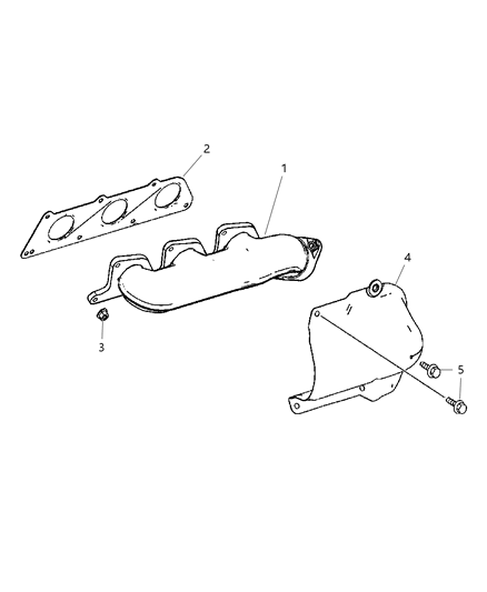 2008 Dodge Sprinter 3500 Exhaust Manifolds & Heat Shields Diagram 2 - Thumbnail