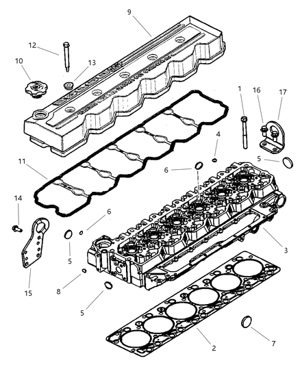 1998 Dodge Ram 2500 Regular Cab Cylinder Head Diagram 3 - Thumbnail