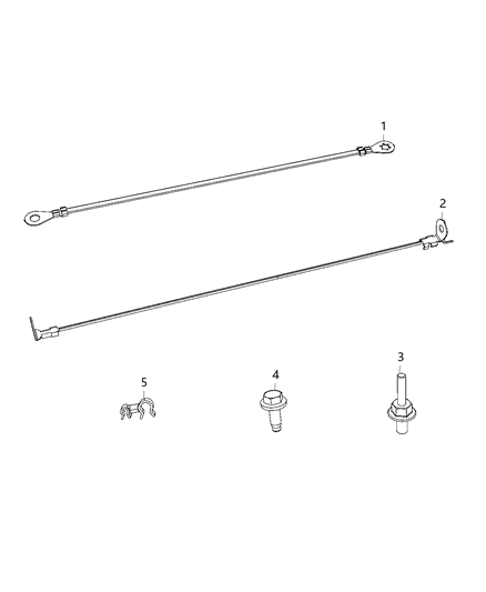 2021 Jeep Gladiator Straps, Ground Diagram 1 - Thumbnail