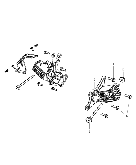 2010 Jeep Wrangler Engine Mounting Right Side Diagram 2 - Thumbnail