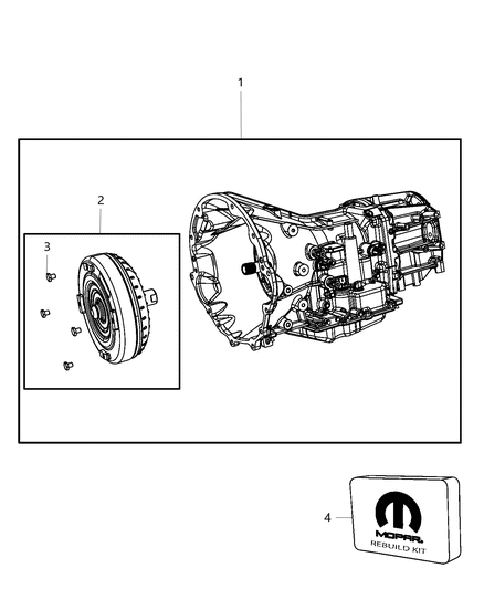 2008 Dodge Durango Transmission / Transaxle Assembly Diagram 1 - Thumbnail