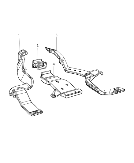 2017 Ram 3500 Cab Chassis(<10K lb.) Ducts Rear Diagram