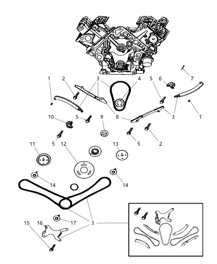 2006 Jeep Grand Cherokee Idler Gear Diagram for 5013868AB