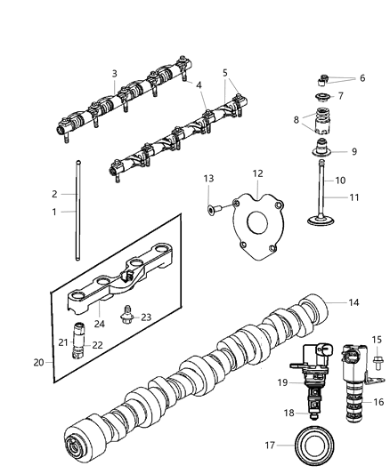 2012 Dodge Durango Camshaft & Valvetrain Diagram 2 - Thumbnail