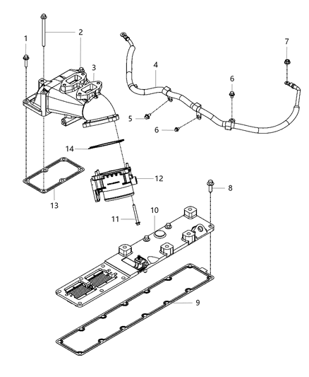 2014 Ram 3500 Cab Chassis Intake Manifold & Air Intake Starting Aid Diagram 3 - Thumbnail