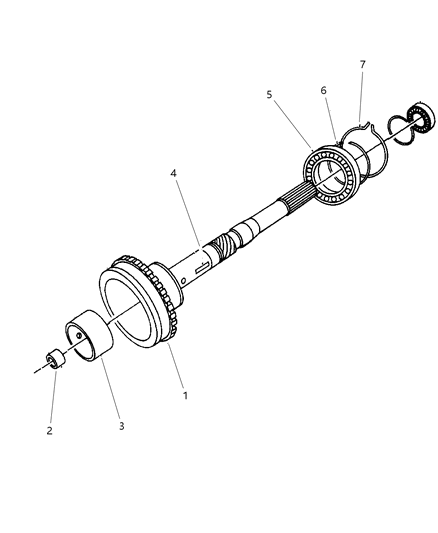 1998 Jeep Grand Cherokee Output Shaft Diagram 1 - Thumbnail