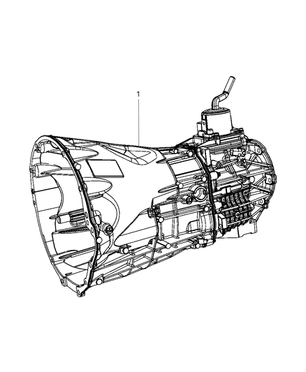 2008 Jeep Wrangler Transmission / Transaxle Assembly of Manual Transmission Diagram