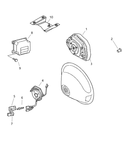 2005 Dodge Sprinter 2500 Air Bag Driver, Driver Side Diagram for 1AR08CSSAA
