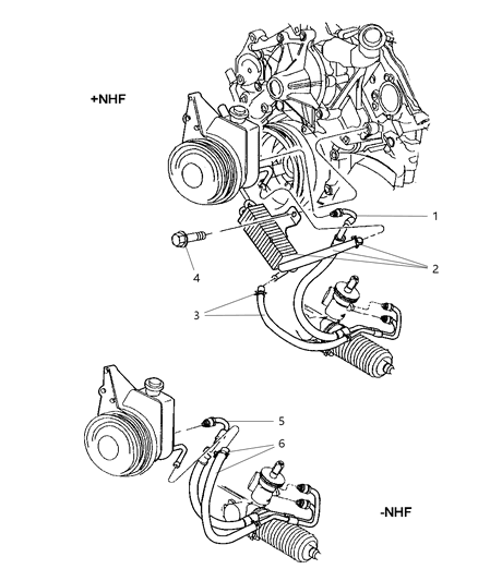 2000 Dodge Durango Power Steering Hoses Diagram 4 - Thumbnail