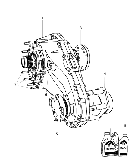 2010 Jeep Commander Transfer Case Assembly & Identification Diagram 1 - Thumbnail