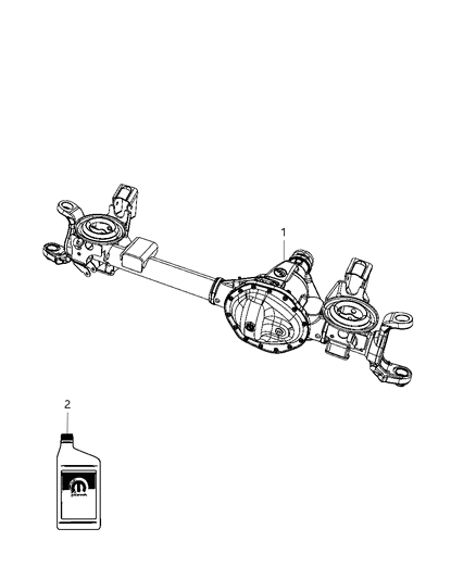 2011 Ram 3500 Cab Chassis Front Axle Assembly Diagram 1 - Thumbnail