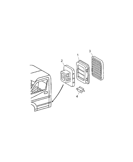 2006 Dodge Sprinter 2500 Ventilation Flap Diagram 1 - Thumbnail