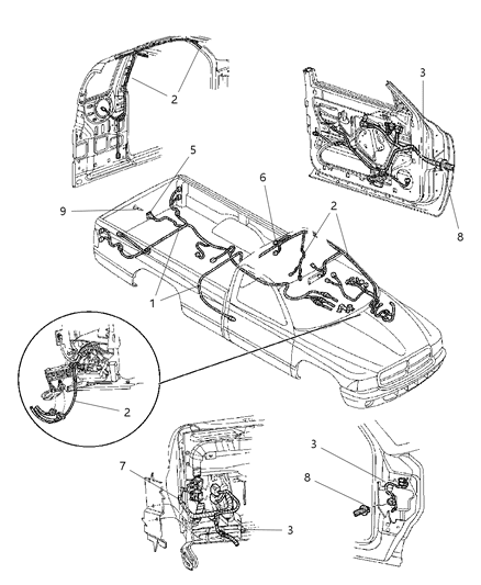 2002 Dodge Dakota Wiring A/C Diagram for 56045603AA