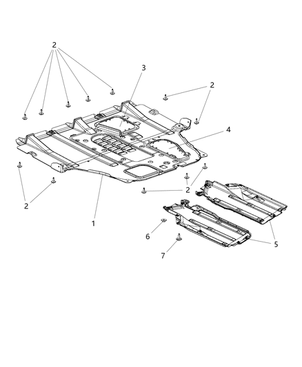 2014 Dodge Dart Shield, Driver Side Diagram for 68082725AE