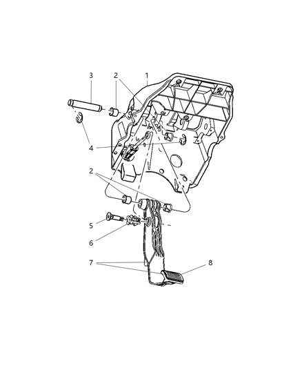2003 Dodge Ram 2500 Clutch Pedal Diagram 2 - Thumbnail