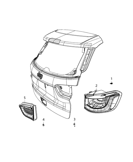 2021 Jeep Compass Lamps - Rear Diagram 2 - Thumbnail