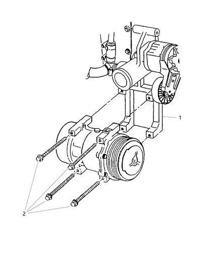 2019 Ram 5500 A/C Compressor Mounting Diagram 2 - Thumbnail