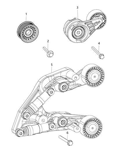 2019 Jeep Wrangler Pulley & Related Parts Diagram 2 - Thumbnail