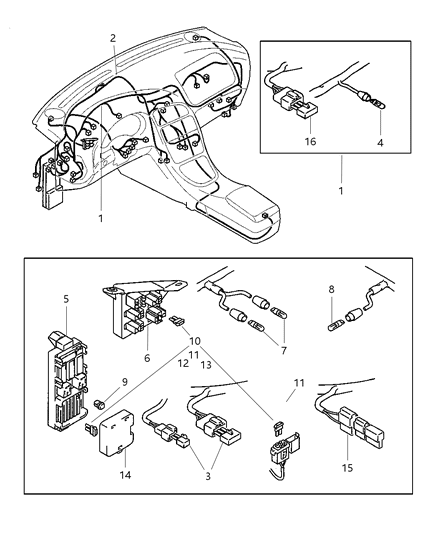 1999 Dodge Avenger Junction Block Relay Diagram for MR368955