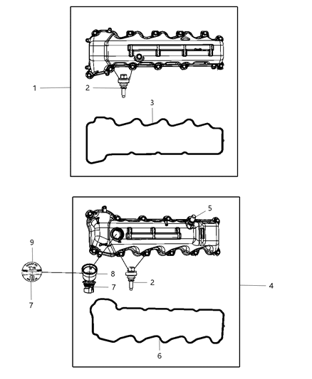 2012 Ram 1500 Cylinder Head & Cover Diagram 1 - Thumbnail
