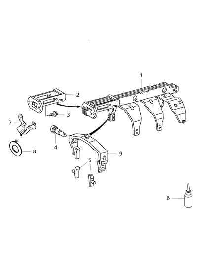 2012 Ram 3500 Pickup Shift Forks & Rails Diagram 1 - Thumbnail