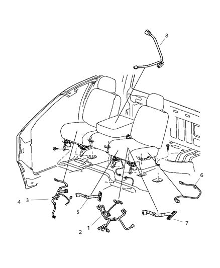2005 Dodge Ram 2500 Link Jumper Diagram for 5127759AA