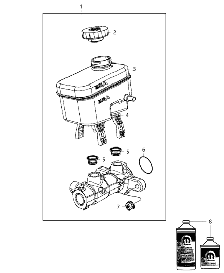 2021 Jeep Wrangler Brake Master Cylinder Diagram