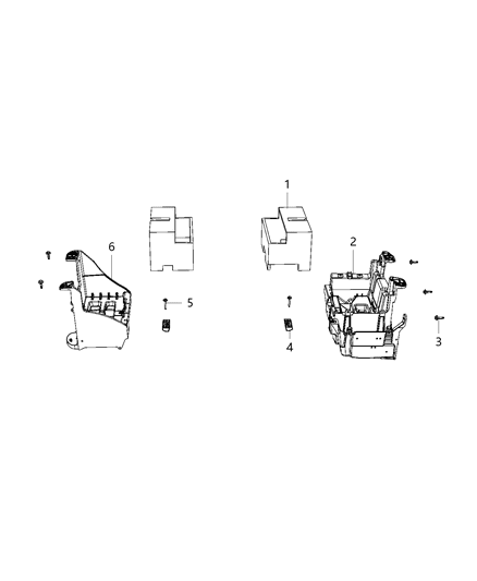 2020 Ram 3500 Cab Chassis Tray And Support, Battery Diagram