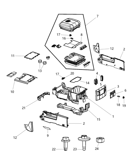 2011 Ram 5500 Floor Console Diagram 1 - Thumbnail