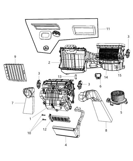 2012 Jeep Wrangler Heater Unit Diagram 1 - Thumbnail