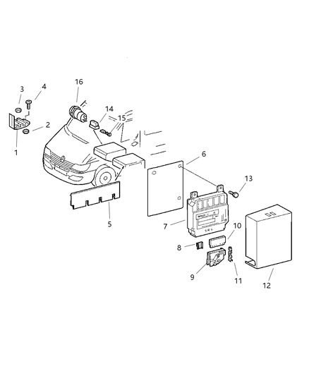 2006 Dodge Sprinter 2500 Control Module Diagram for 5119435AA