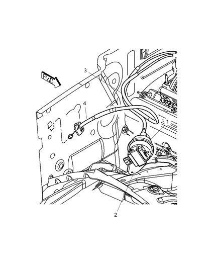 2005 Jeep Liberty Cable Accelerator Diagram for 53013136AF