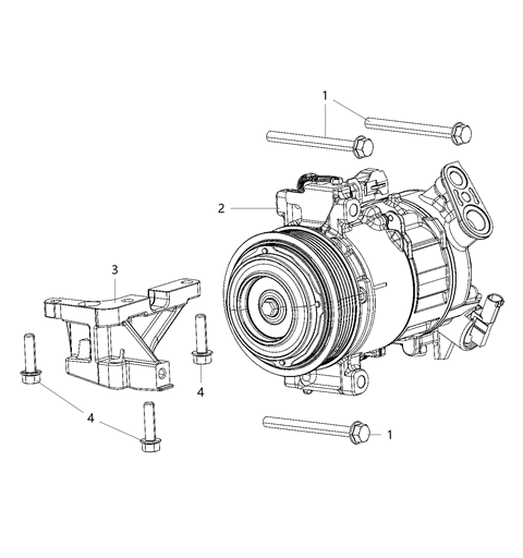2021 Jeep Compass A/C Compressor Mounting Diagram