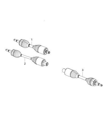 2021 Jeep Cherokee Shaft Axle Half Diagram for 68292313AB