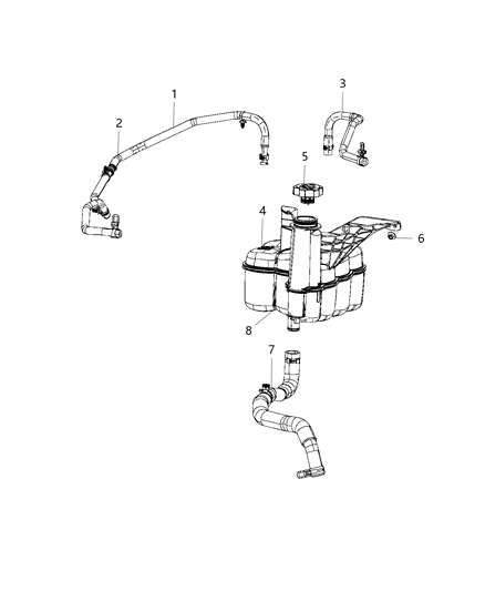 2019 Ram 3500 Expansion Tank Diagram for 68370066AC