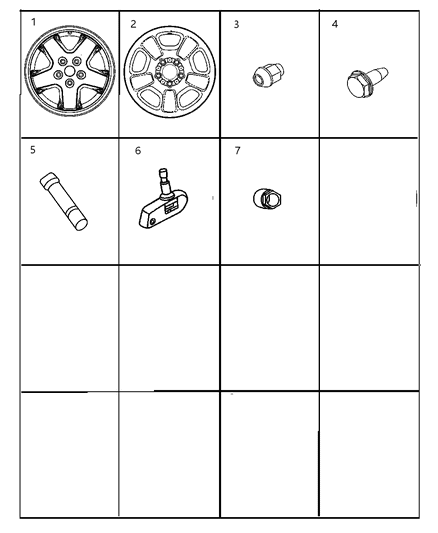 2005 Jeep Liberty Wheel Aluminum Diagram for 1BX27PAKAA
