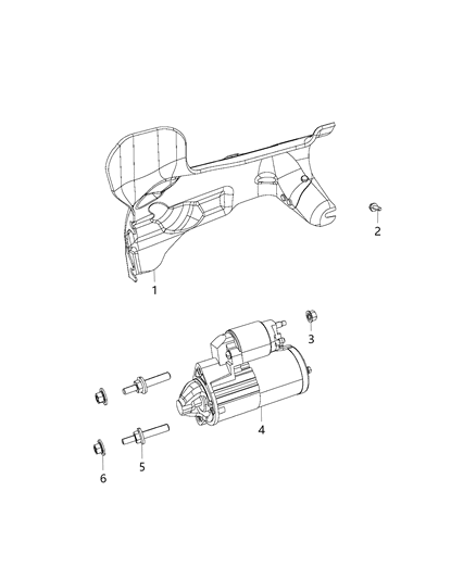 2019 Jeep Grand Cherokee Starter & Related Parts Diagram 3 - Thumbnail