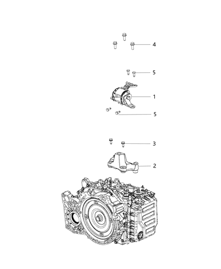 2017 Jeep Compass Mounting Support of Automatic Transmission Diagram 1 - Thumbnail