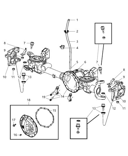 2006 Dodge Ram 2500 Vent Axle Diagram for 5086698AB