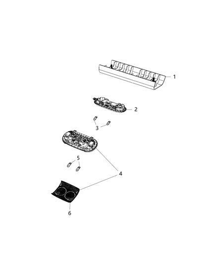 2018 Jeep Wrangler JK (Previous-generation) Lighting, Interior Diagram 2 - Thumbnail