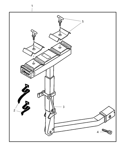 2006 Jeep Commander Bike Carrier - Hitch Mount Four Bikes Diagram