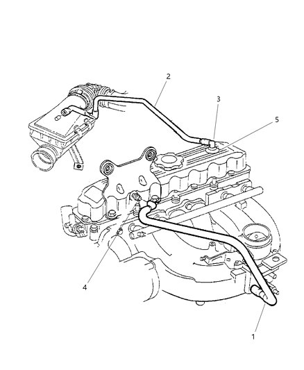 1997 Jeep Cherokee Crankcase Ventilation Diagram 2 - Thumbnail