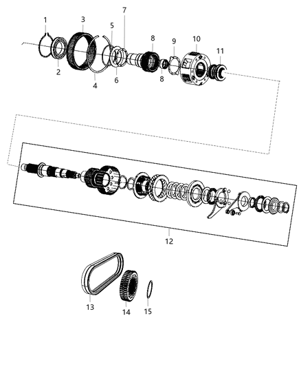 2019 Dodge Durango Gear Train of Manual Transmission Diagram