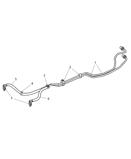 2003 Jeep Wrangler Transmission Oil Cooler & Lines Diagram 1 - Thumbnail