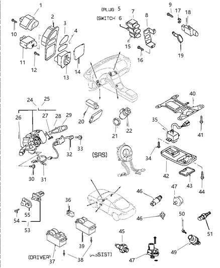 1997 Dodge Avenger Air Temperature Sensor Diagram for 56027872