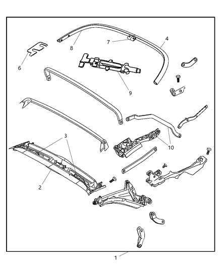 2005 Chrysler Crossfire Bow Diagram for 5174031AA